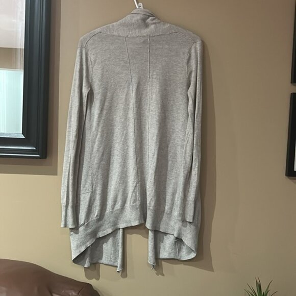 Gray Open Front Cardigan - Picture 2 of 6